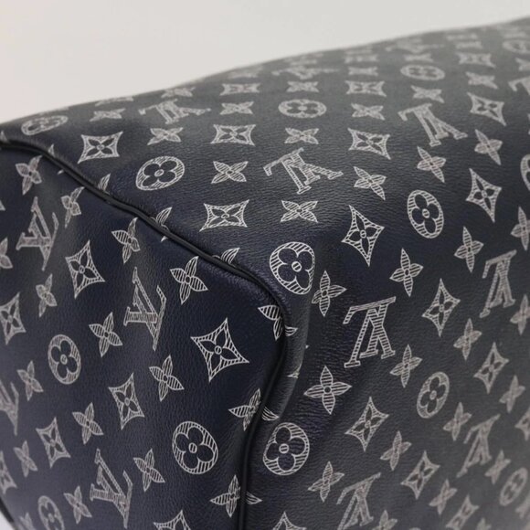 LOUIS VUITTON Monogram Ink Keepall Bandouliere 50 Bag Navy M43684 LV Auth 37879A - Picture 5 of 16